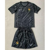 Camiseta Francia Portero Visitante Equipación para niños Eurocopa 2024 manga corta (+ pantalones cortos)